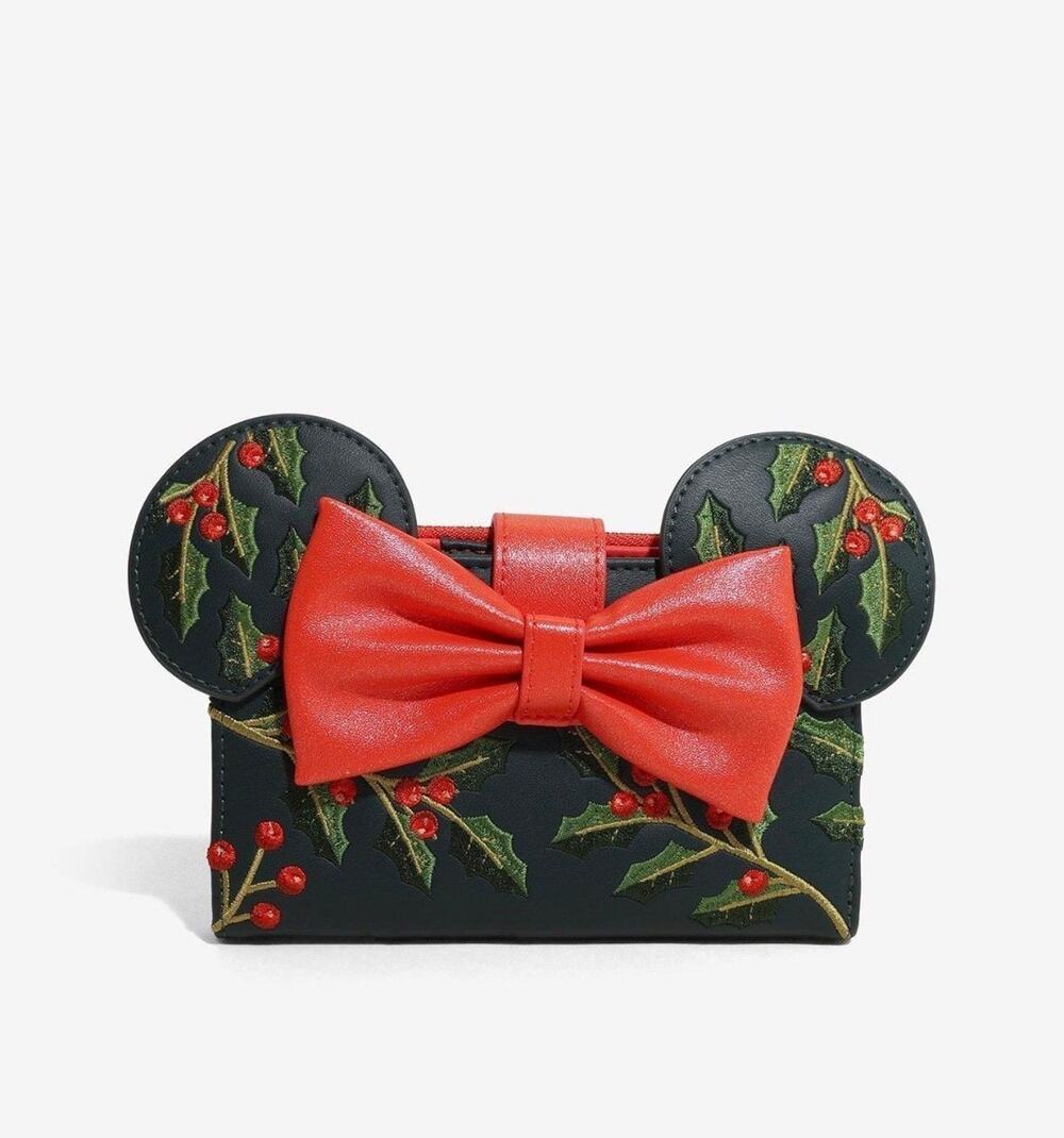 Loungefly Disney Minnie Holiday Holly Wallet